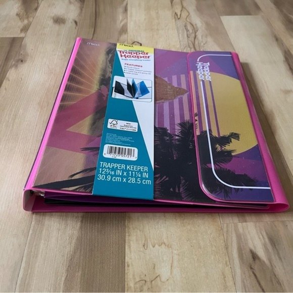 Trapper Keeper Binder Sunset New Mead The Oringal Trapper Keeper Pink Purple NWT - Picture 10 of 12